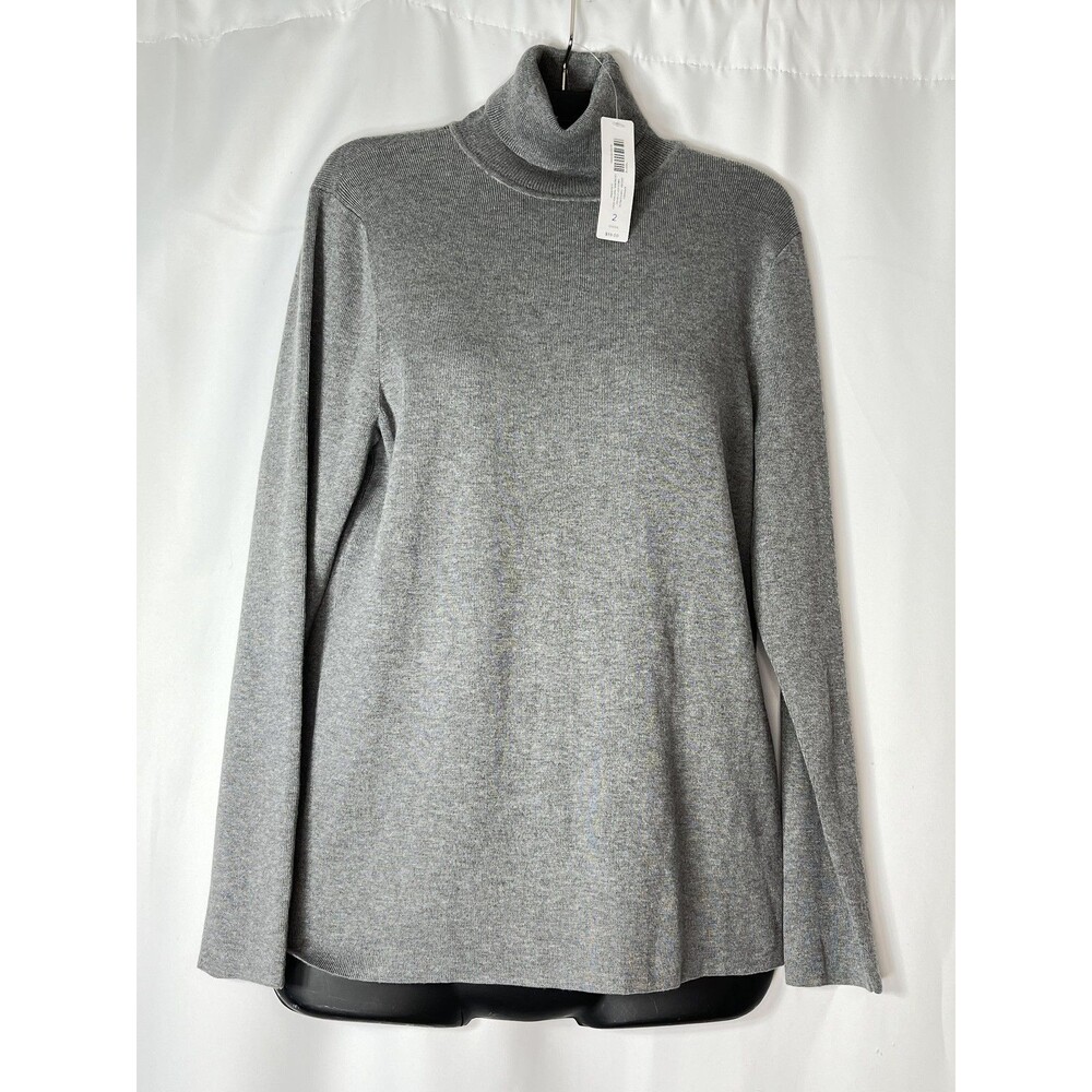 Chico's NWT Sweater Womens L 2 Gray Rachel Turtleneck Long Sleeve Knit Pullover